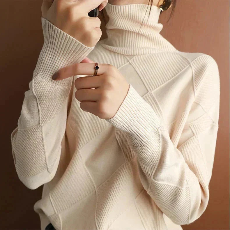 Yuria | Women’s Ribbed Knit Turtleneck Sweater