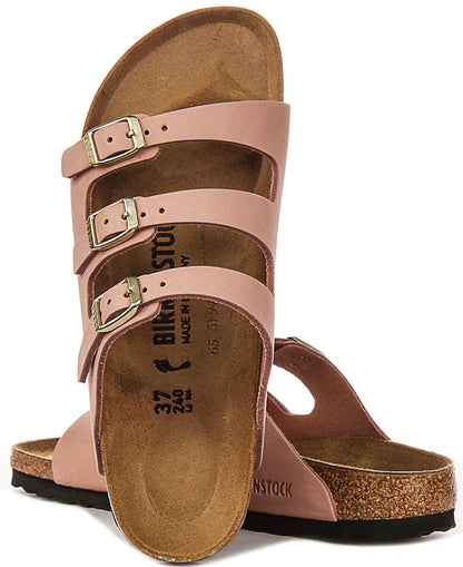 Birkenstock Florida Women’s Pink Three-Strap Sandals – Narrow Fit