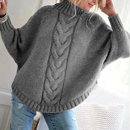 Bravelle | Women’s Chunky Cable Knit Wool Blend Pullover Sweater